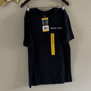 Salt Life Black Logo Tee with White Print